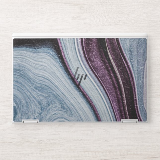 Elegant ash & purpel marble HP laptop skin (Front)