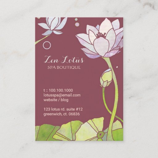 Customizable Elegant Lotus Business Cards