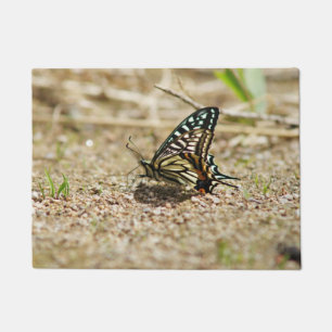 Elegant Asian Swallowtail Butterfly - Detailed Mac Doormat