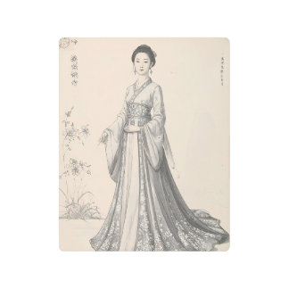 Elegant Asian Woman Metal Print