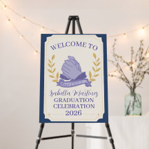 Elegant ASL Graduation Welcome Sign