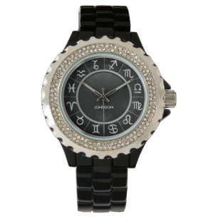 Elegant Astrology Signs - 12 Zodiac Symbols Watch