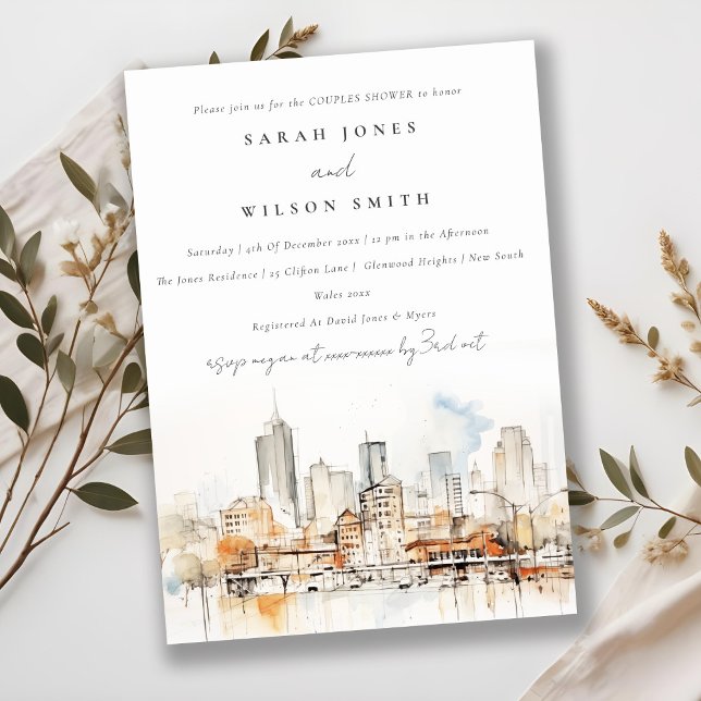 Elegant Atlanta Georgia Landscape Couples Shower Invitation (Creator Uploaded)