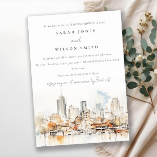 Elegant Atlanta Georgia Landscape Wedding Shower Invitation