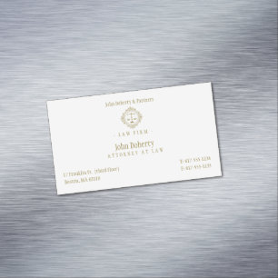 Elegant Attorney at Law   Law Firm Business Card Magnet