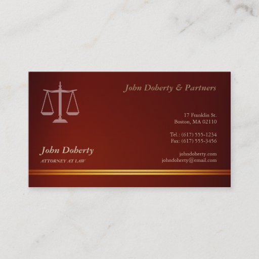 Customizable ATTORNEY AT LAW - Elegant Business Card
