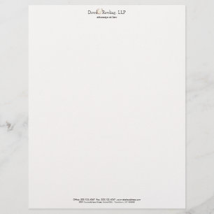 Elegant Attorney at Law Simple White Letterhead