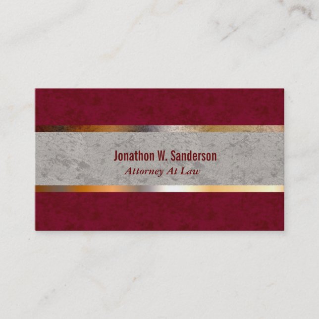 Elegant Attorney Business Card (Front)
