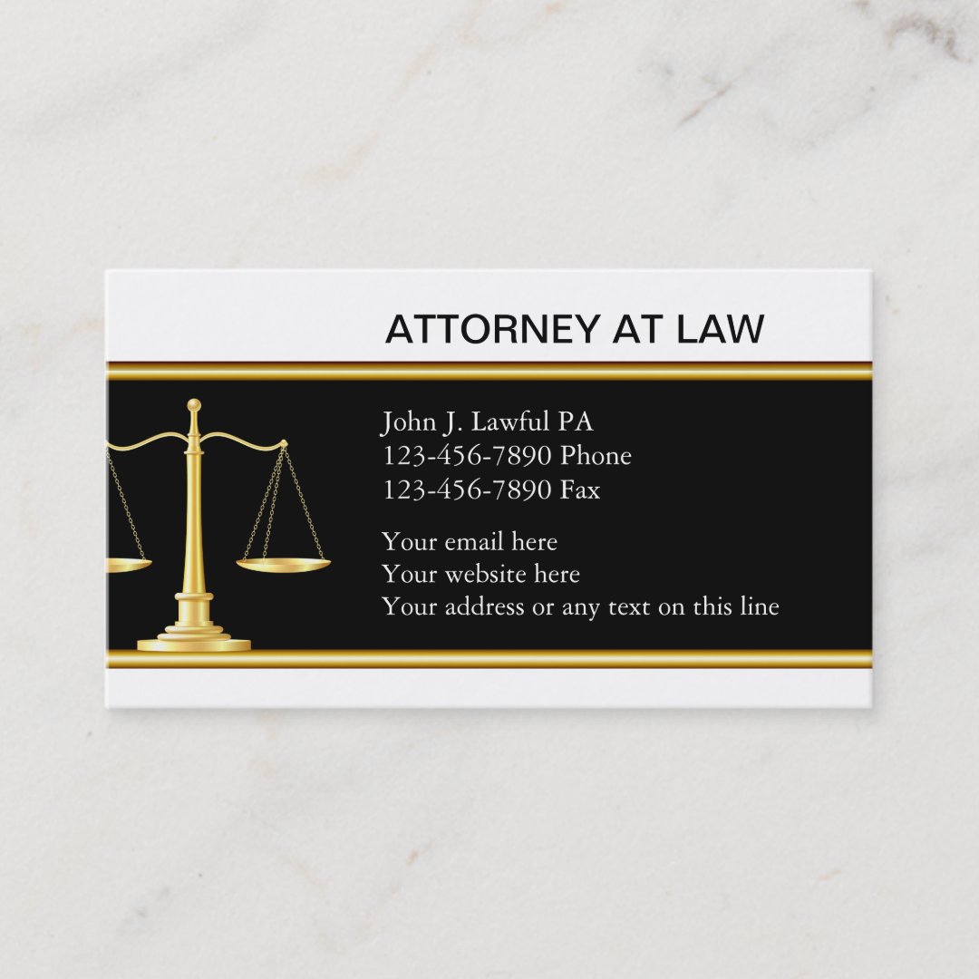 Elegant Attorney Business Cards | Zazzle