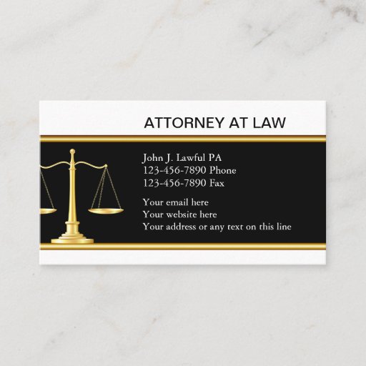 Customizable Elegant Attorney Business Cards