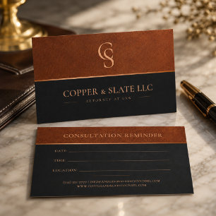 Elegant Attorney Consultation Appointment Card