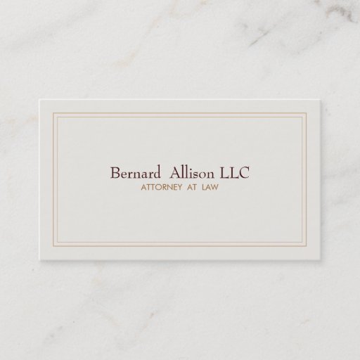 Customizable Elegant Attorney Ivory Professional Traditional Business Card Templates