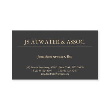Elegant Attorney Lawyer Professional Black Business Card Elegant Attorney Lawyer Professional Black Business Card