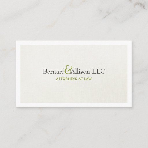 Customizable Elegant Attorney Subtle Linen Look Business Card
