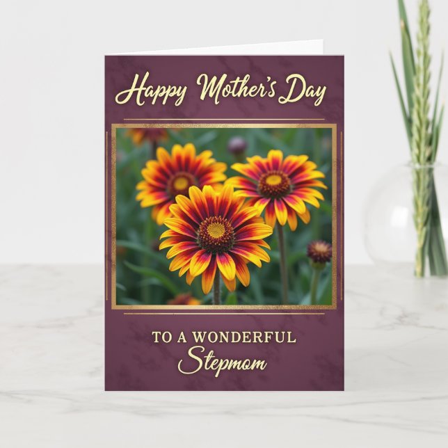 Elegant Auburn Mothers Day Card (Front)