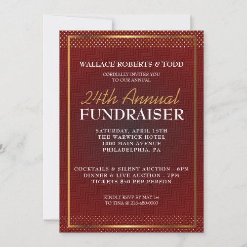 Elegant Auction Corporate Gala Fundraiser Invite