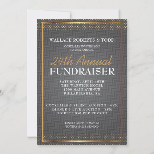 Elegant Auction Corporate Gala Fundraiser Invite