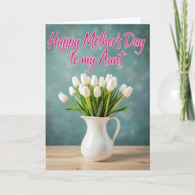 Elegant Aunt Mothers Card (Front)