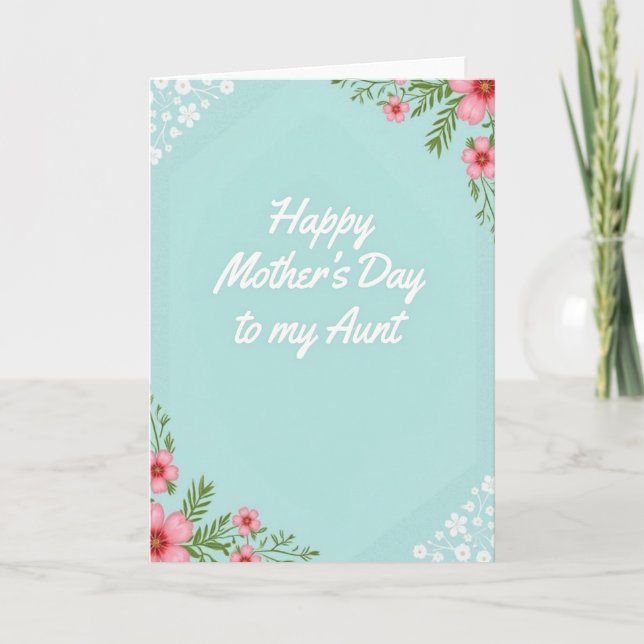 Elegant Aunt Mothers Day Card (Front)