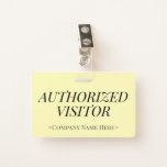 [ Thumbnail: Elegant "Authorized Visitor" Badge ]