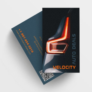 Elegant Auto Dealership Black Business Card