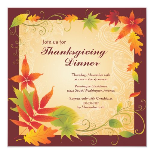 Elegant Thanksgiving Invitations 10