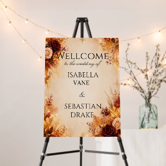 Elegant Autumn Floral Wedding Foam Board