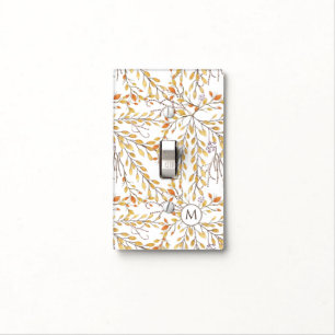 Elegant Autumn Foliage Pattern Personalized Light Switch Cover