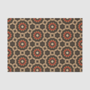 Elegant Autumn Geometric Pattern Abstract Floral Tissue Paper
