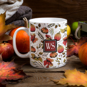 Elegant Autumn Harvest Pumpkins Fall Coffee Mug