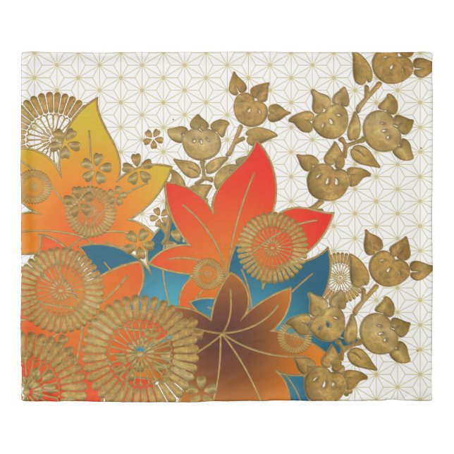 Elegant autumn Japanese design  Coaster  Duvet Cover (Front)