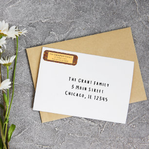 Elegant Autumn Leaf Label