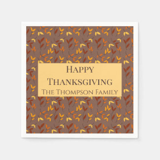 Elegant Autumn Leaf Napkins