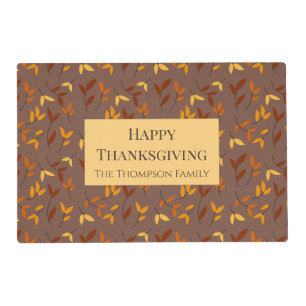 Elegant Autumn Leaf Placemat