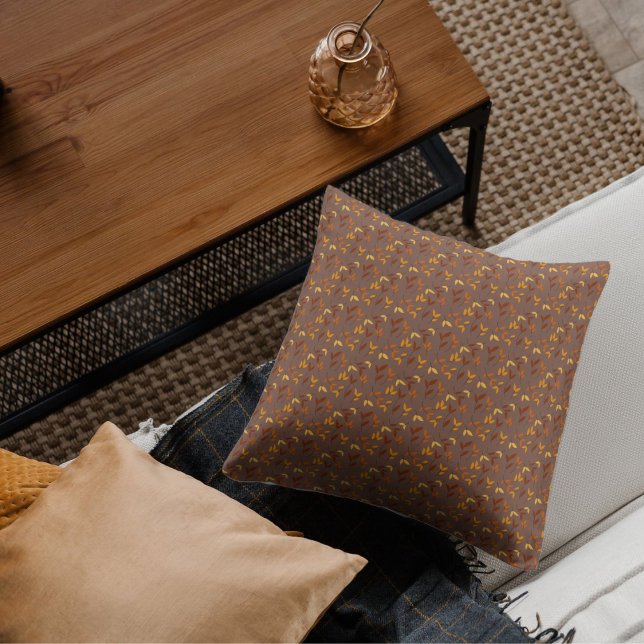 Elegant Autumn Leaf Throw Pillow (Creator Uploaded)