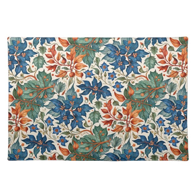 Elegant Autumn Leaves Cloth Placemat (Front)