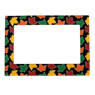 Elegant Autumn Leaves New England Fall Foliage Magnetic Photo Frame