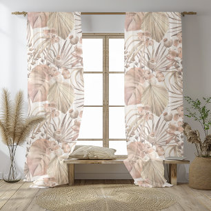 Elegant Autumn Leaves Pattern Curtain Fall Home