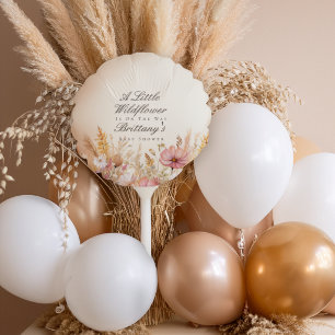 Elegant Autumn Meadow Wildflower Baby Shower Balloon