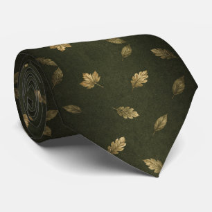 Elegant Autumn Pattern Neck Tie