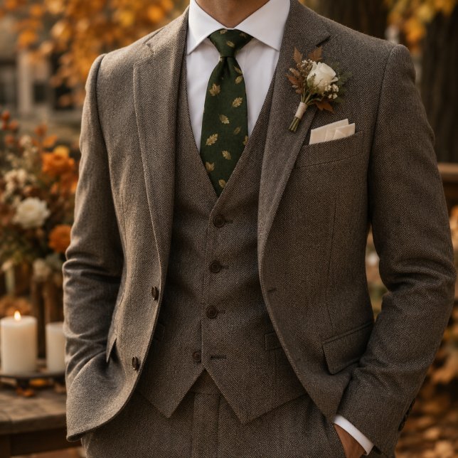 Elegant Autumn Pattern Neck Tie (Creator Uploaded)