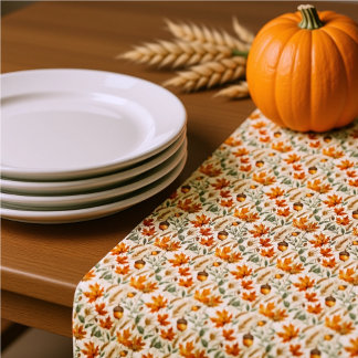 Elegant Autumn Vines & Pumpkins Thanksgiving Tablecloth