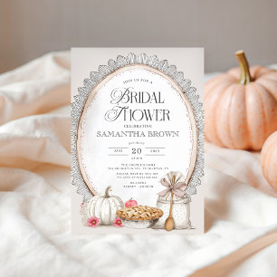 Elegant Autumn Vintage Bridal Shower Invitation
