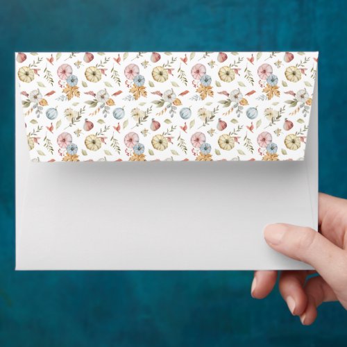 Elegant Autumn Watercolor Pattern Envelope