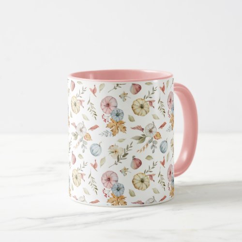 Elegant Autumn Watercolor Pattern Mug