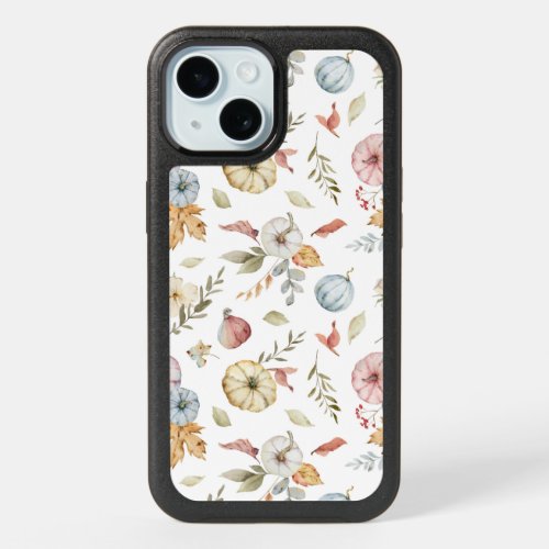 Elegant Autumn Watercolor Pattern iPhone 15 Case