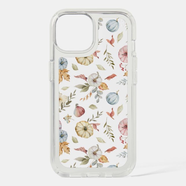 Elegant Autumn Watercolor Pattern Speck iPhone Case (Front)