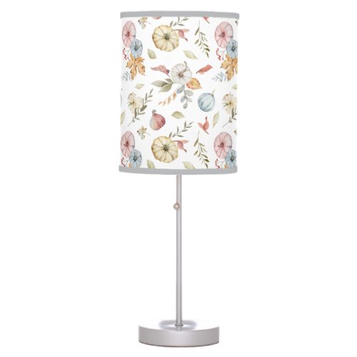 Elegant Autumn Watercolor Pattern Table Lamp