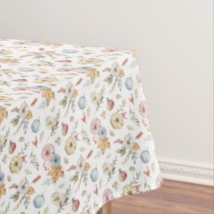 Elegant Autumn Watercolor Pattern Tablecloth