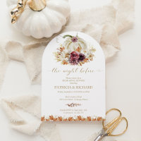 Elegant Autumn White Pumpkin Rehearsal Dinner